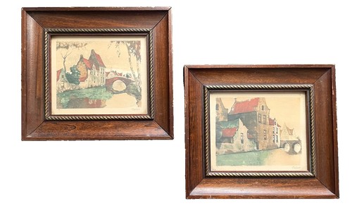 Pair vintage julien celos hand - pair,